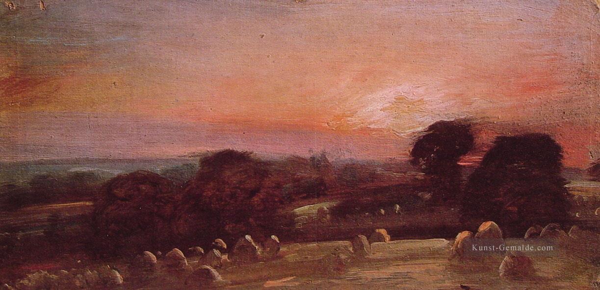 A Hayfield bei OstBergholt Romantische Landschaft John Constable Ölgemälde